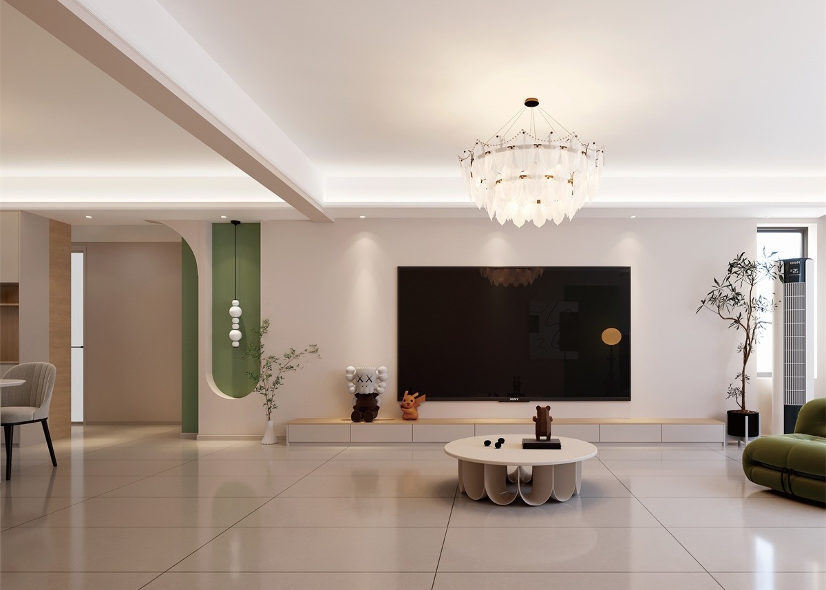 中海河山郡 | 133㎡輕法式浪漫，『奶油白+薄荷綠』美的剛剛好！