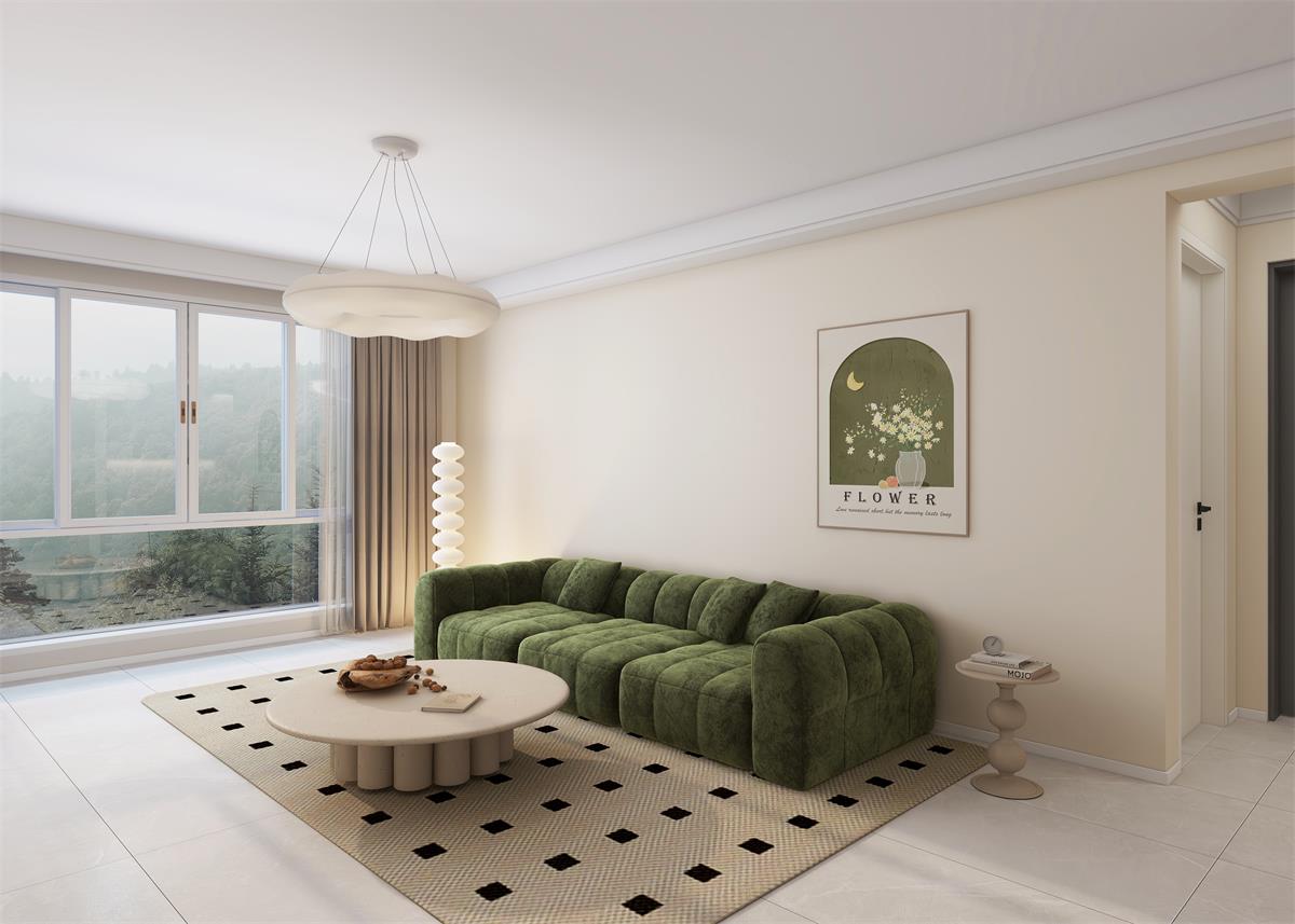 泰雲(yún)庭116㎡ | 奶油白+橄欖綠打造的輕法式小家，清新又自然！